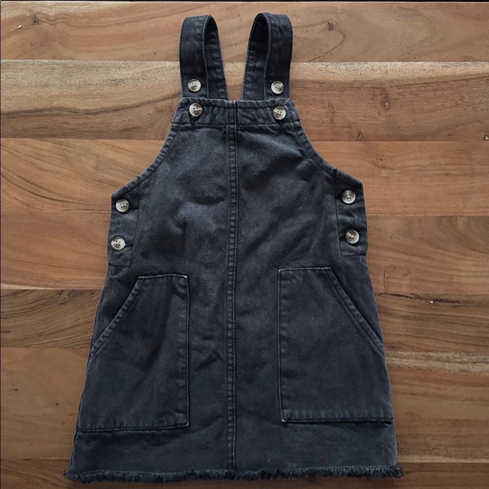 Cotton On Kids Black Overall Dress